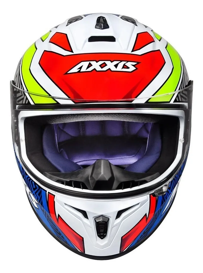 CAPACETE AXXIS DRAKEN TRACER GLOSS WHITE/BLUE/GREY