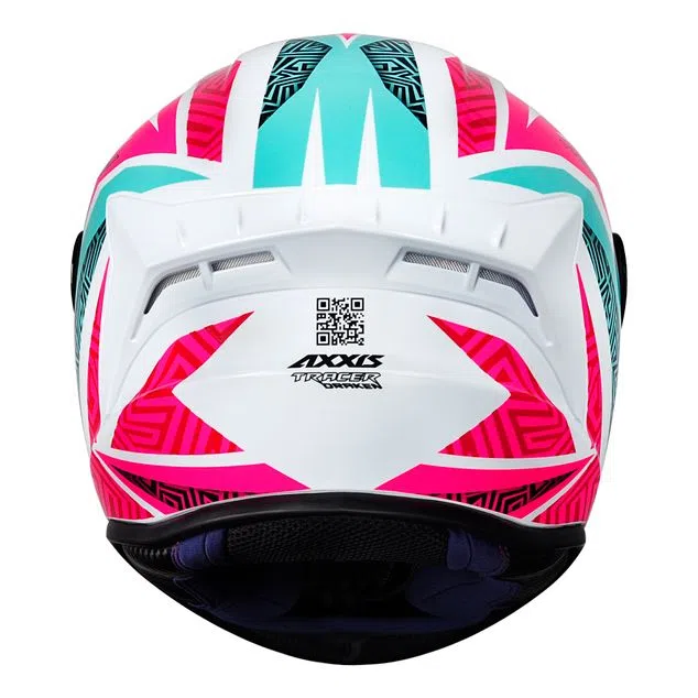 CAPACETE AXXIS DRAKEN TRACER GLOSS WHITE/TIFANY/PINK