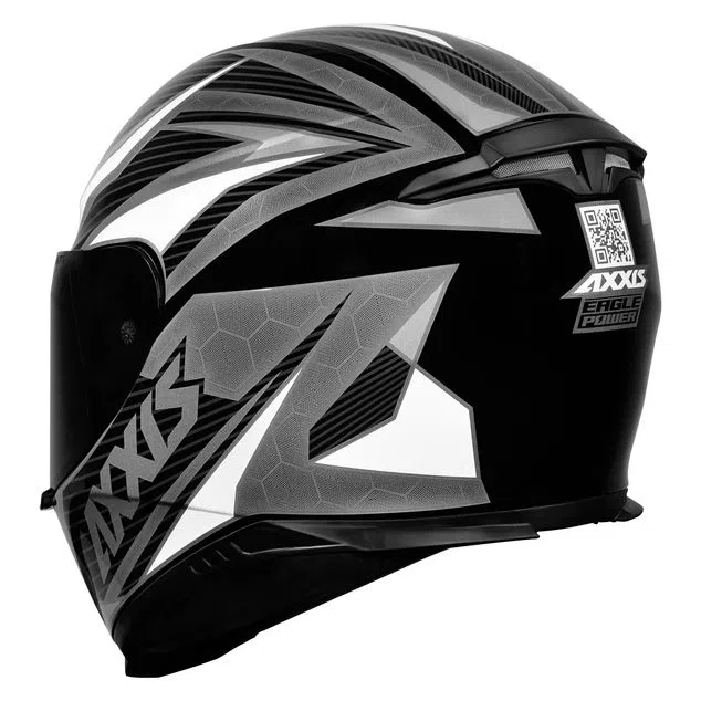 CAPACETE AXXIS EAGLE POWER GLOSS BLACK/GREY/WHITE