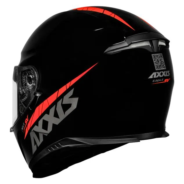 CAPACETE AXXIS EAGLE SV SOLID GLOSS BLACK/RED
