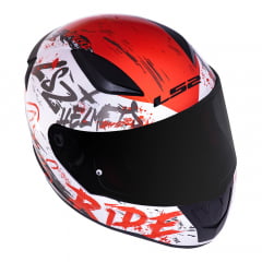 CAPACETE LS2 FF353 RAPID NAUGHTY WHT/RED